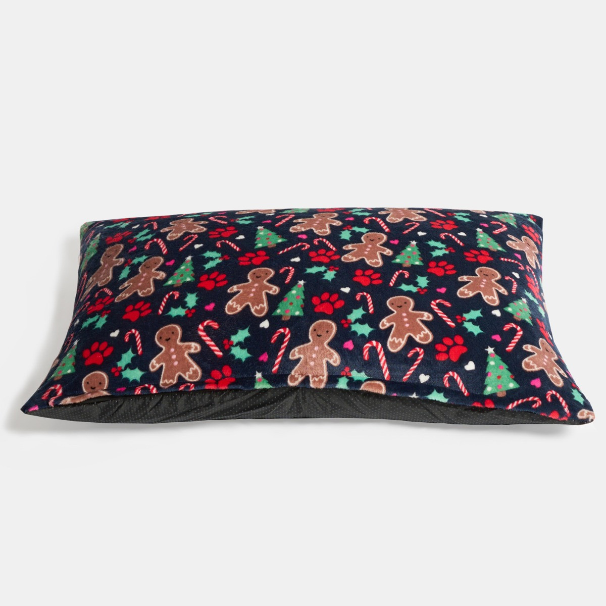 OHS Gingerbread Paw Print Pet Bed - Navy>