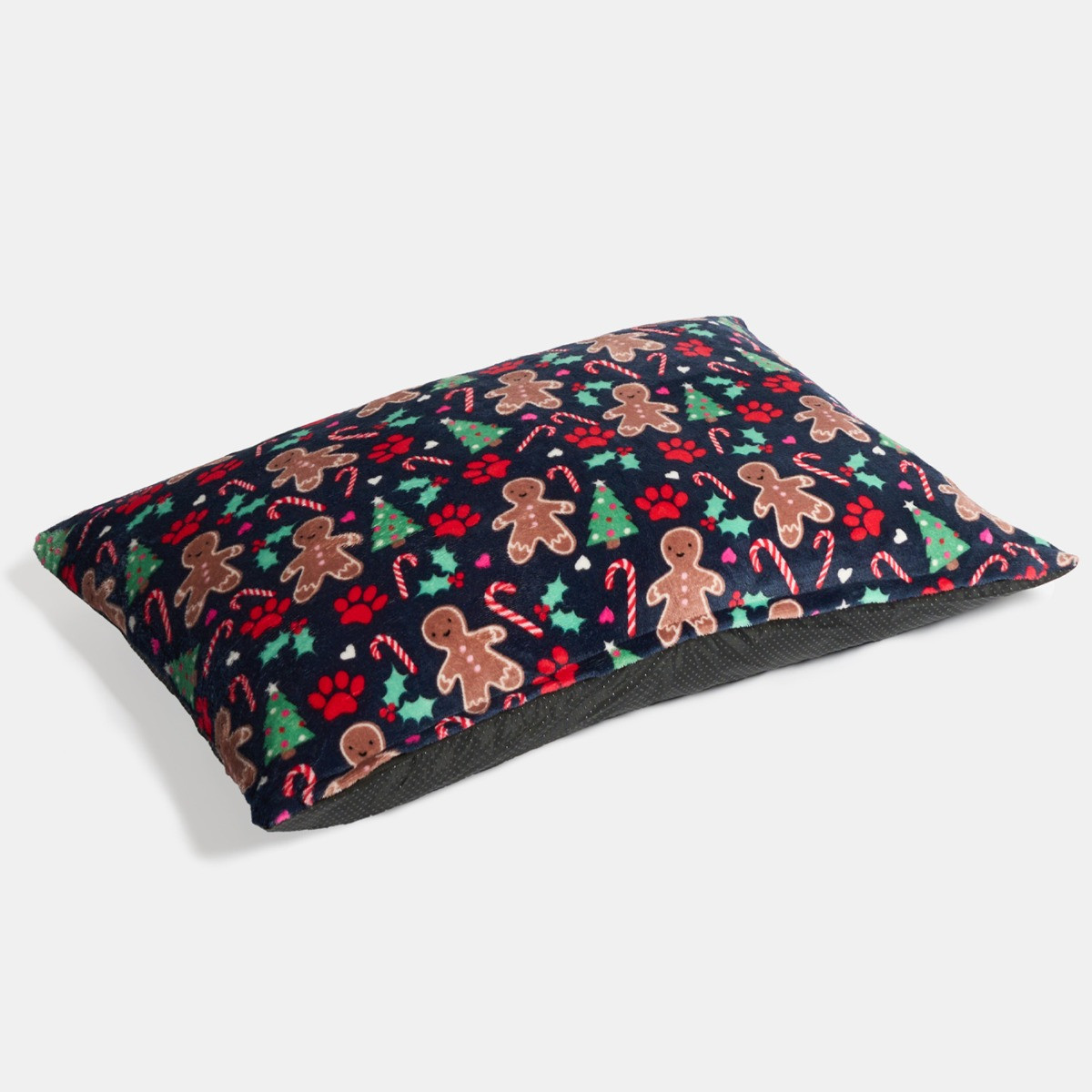 OHS Gingerbread Paw Print Pet Bed - Navy>