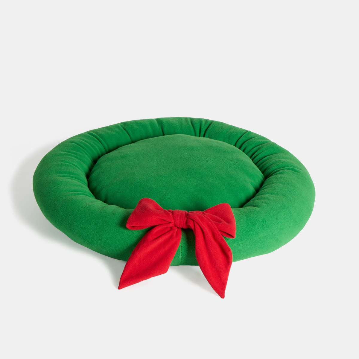OHS Christmas Bow Wreath Pet Bed - Green>