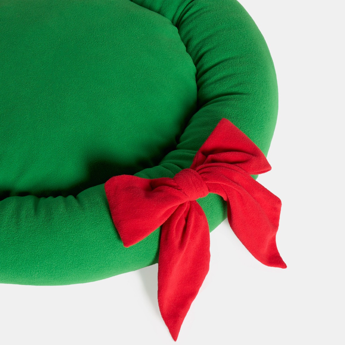 OHS Christmas Bow Wreath Pet Bed - Green>