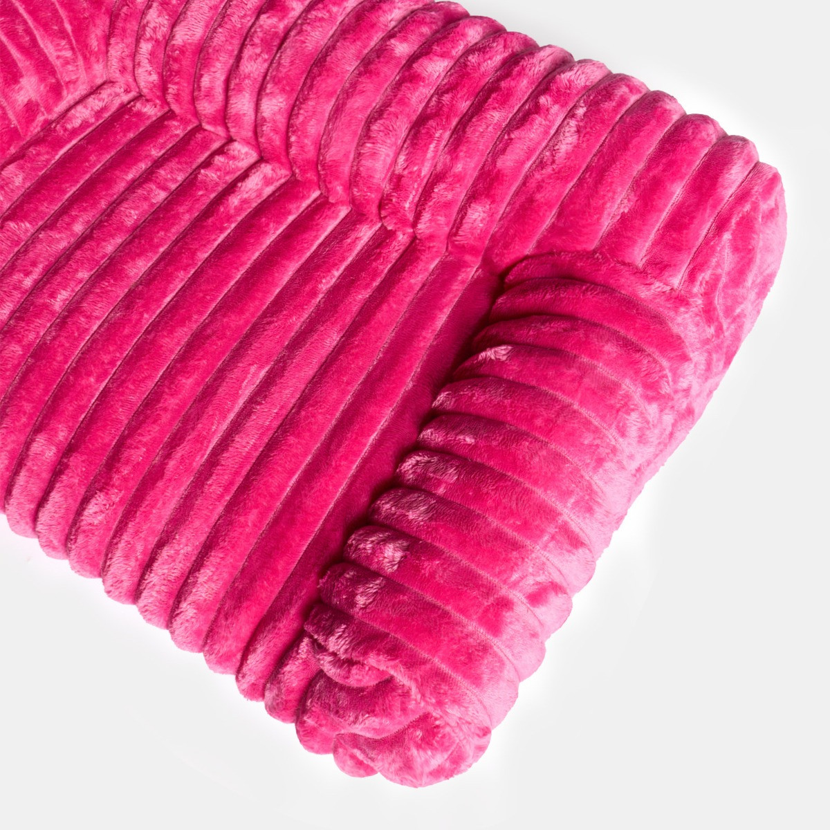 OHS Plush Ribbed Pet Sofa Bed - Hot Pink>