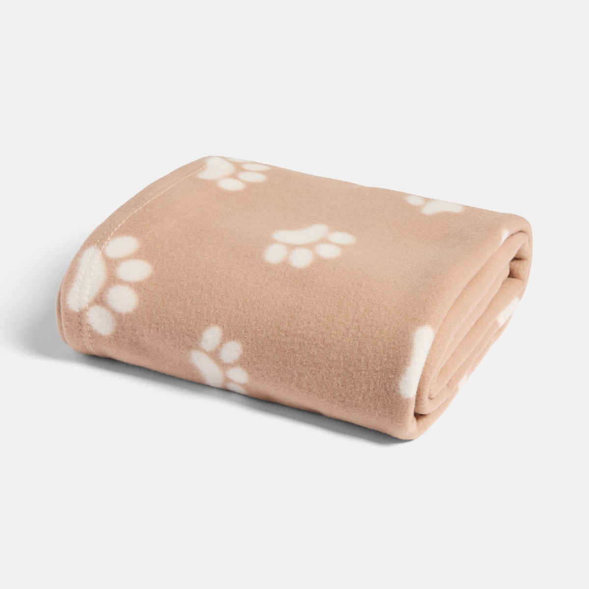 OHS Pet Paw Print Fleece Throw - Natural>