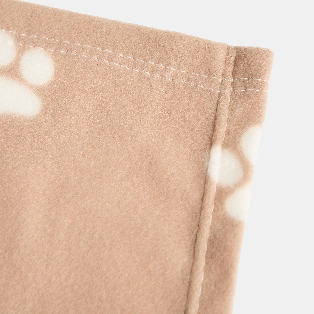 OHS Pet Paw Print Fleece Throw - Natural>