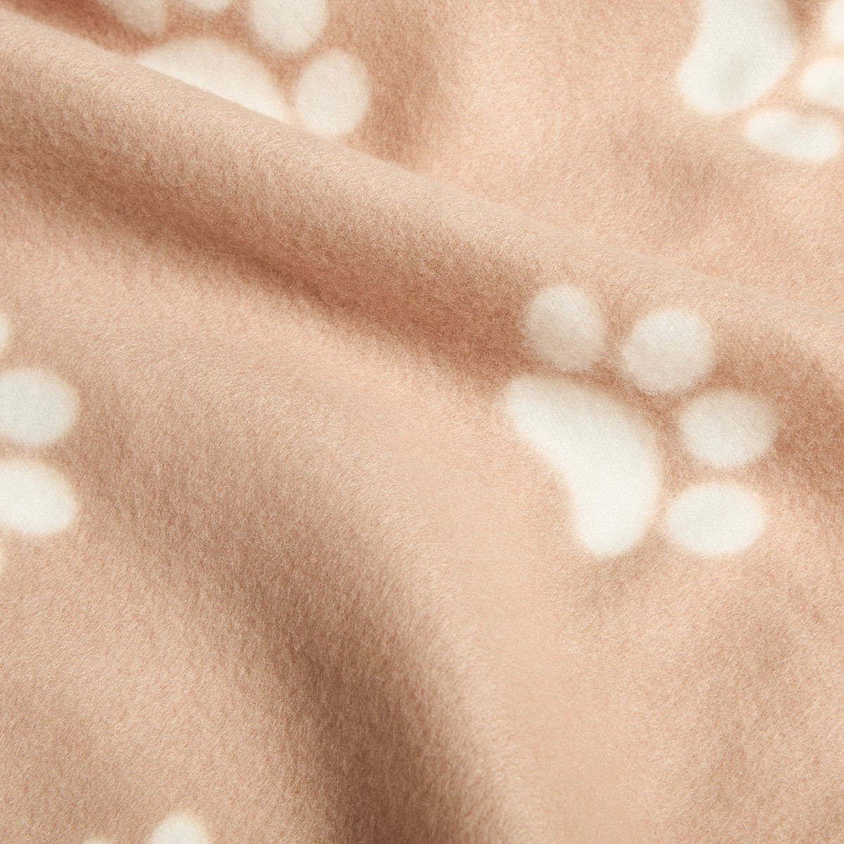 OHS Pet Paw Print Fleece Throw - Natural>