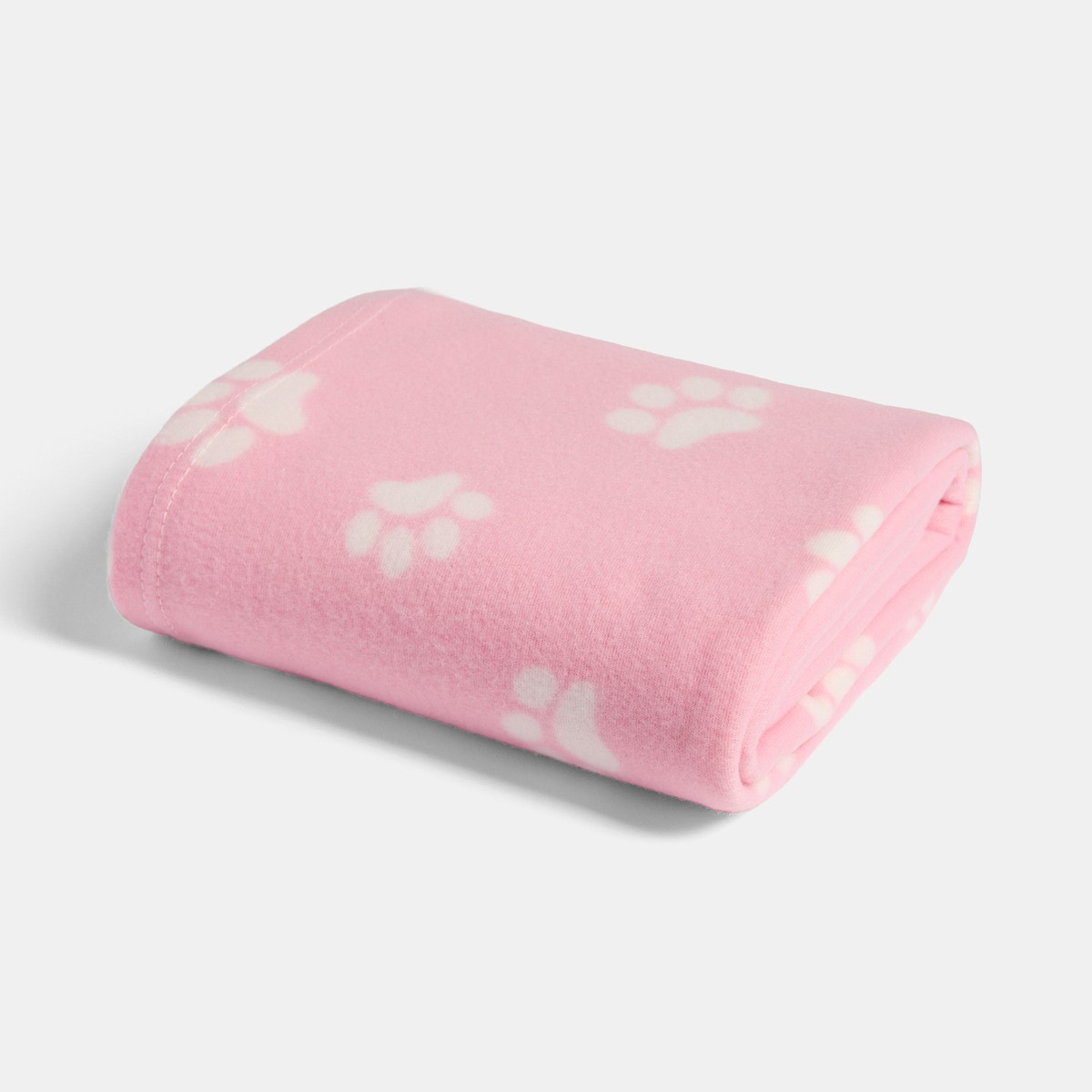 OHS Pet Paw Print Fleece Throw - Blush>