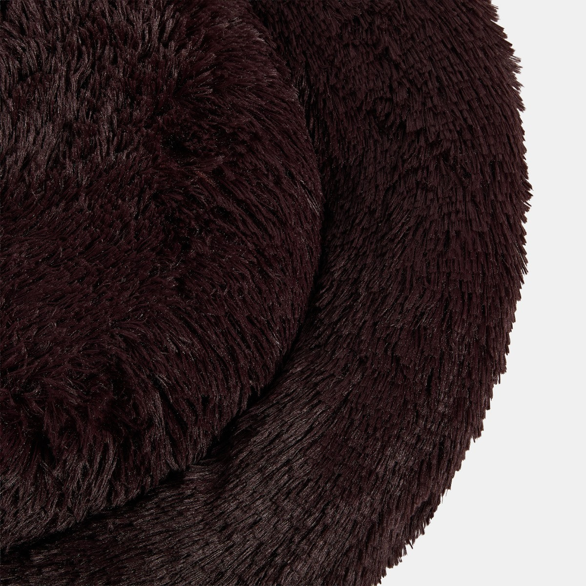 OHS Fluffy Round Calming Pet Bed - Brown>