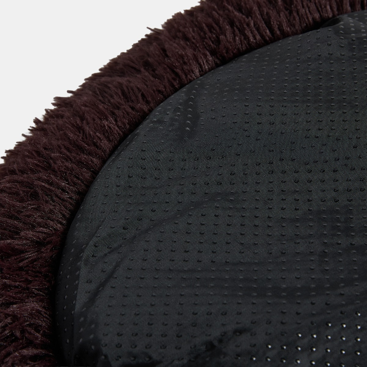 OHS Fluffy Round Calming Pet Bed - Brown>