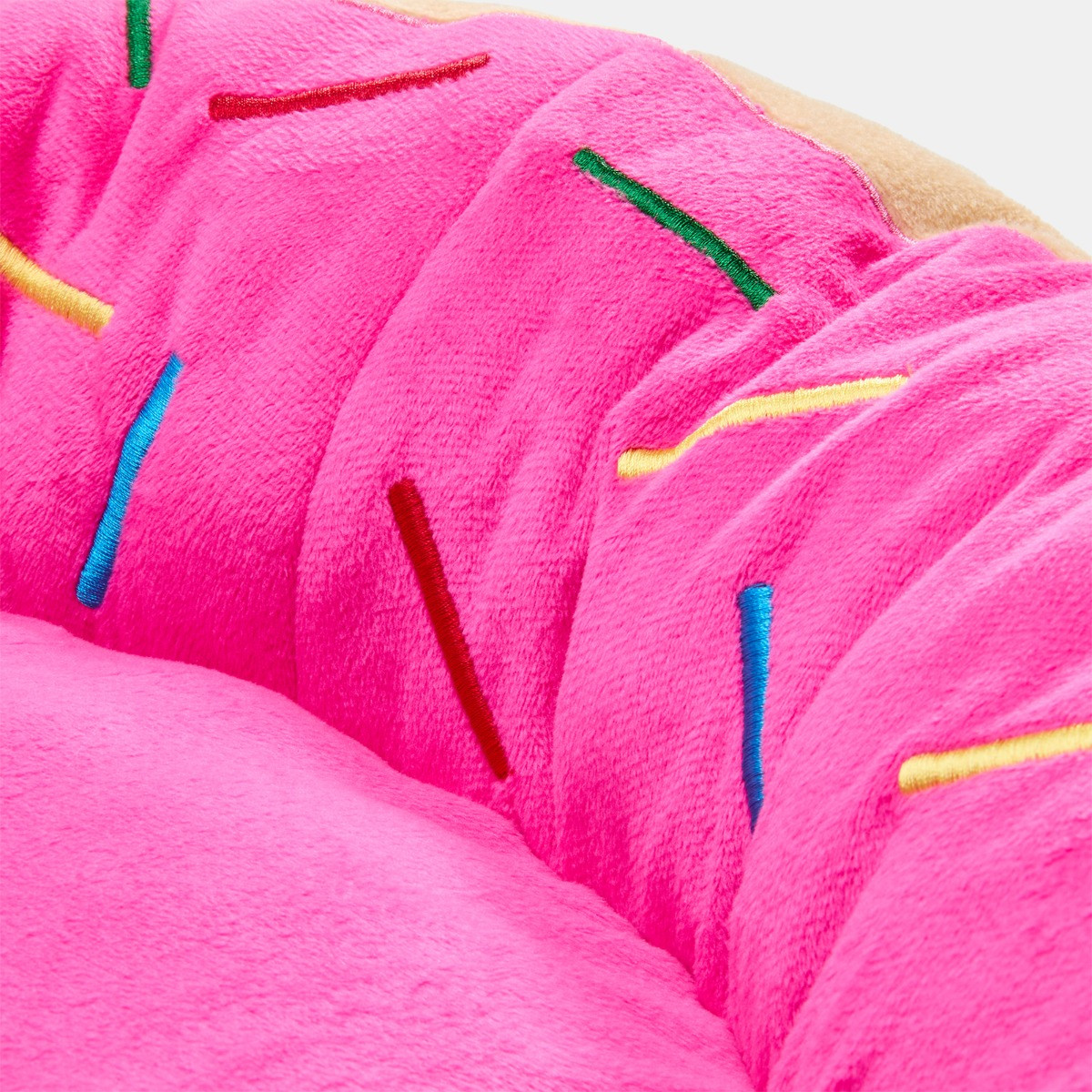 OHS Dolly The Doughnut Pet Bed - Brown/Pink>