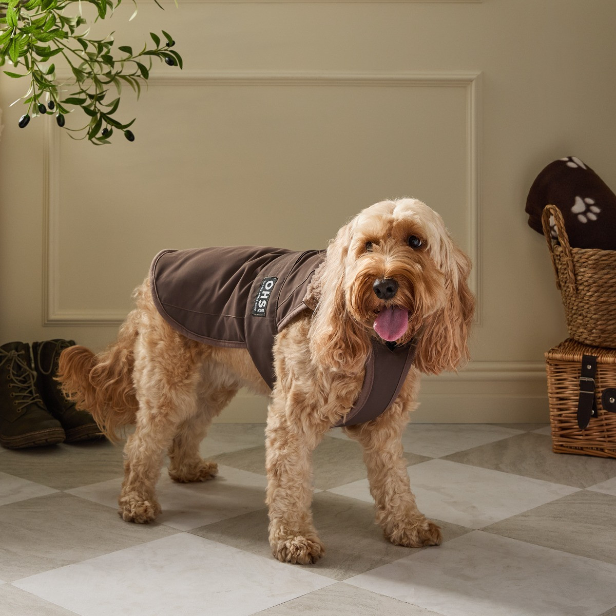 OHS Dog Drying Robe - Brown>