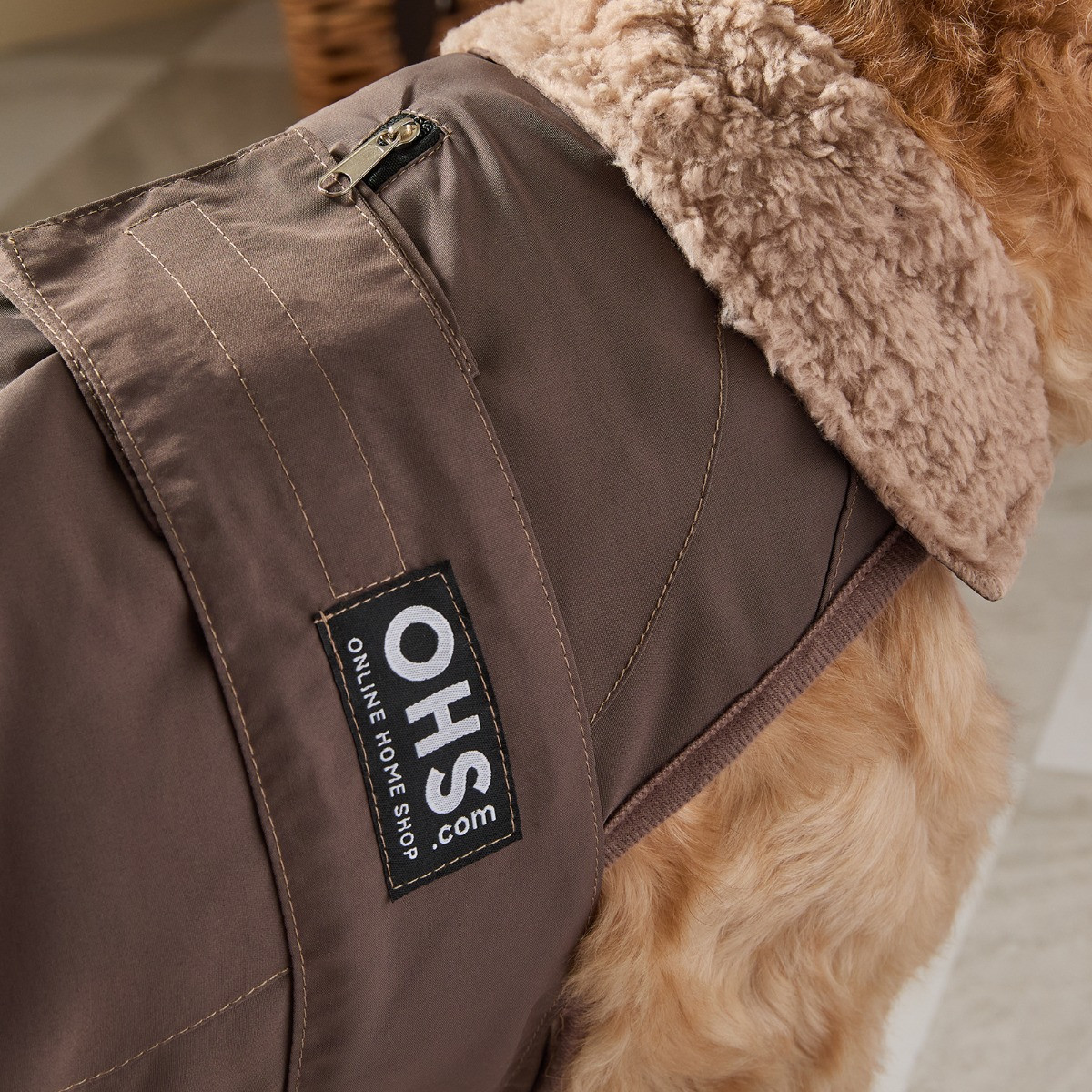 OHS Dog Drying Robe - Brown>