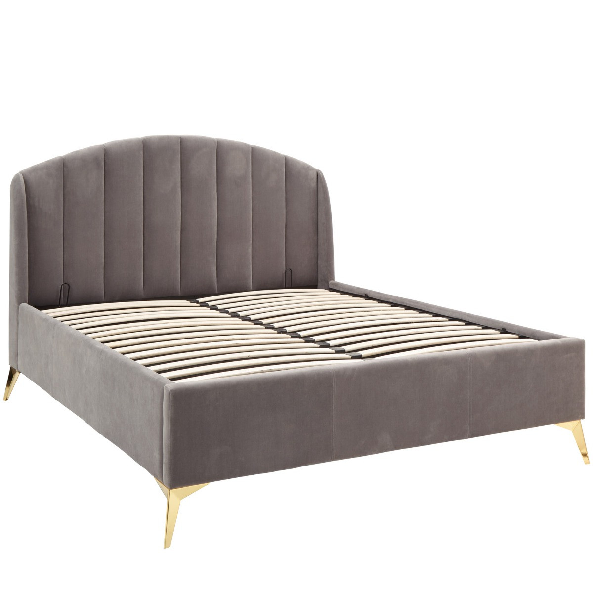Pettine End Lift Ottoman Storage Bed, 5ft King - Grey>