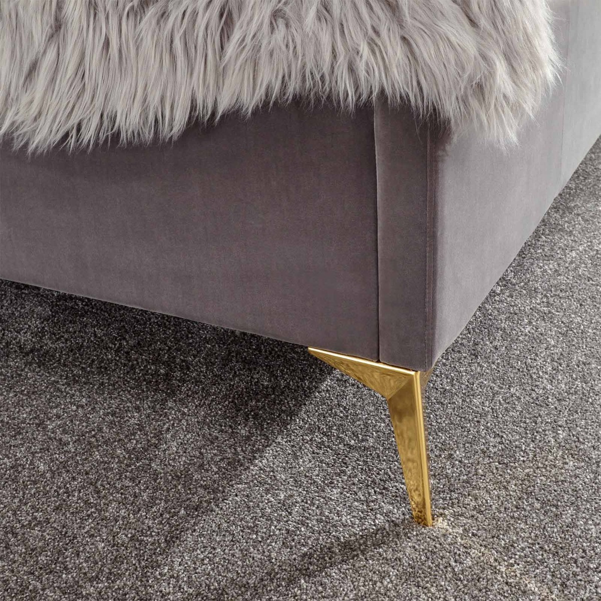 Pettine End Lift Ottoman Storage Bed, 4ft 6 Double - Grey>