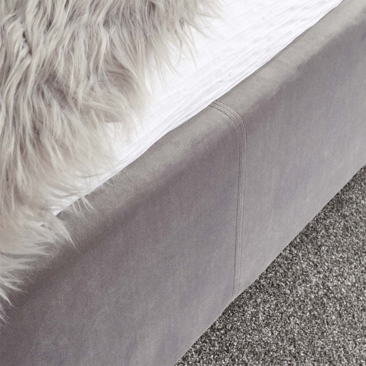 Pettine End Lift Ottoman Storage Bed, 5ft King - Grey>