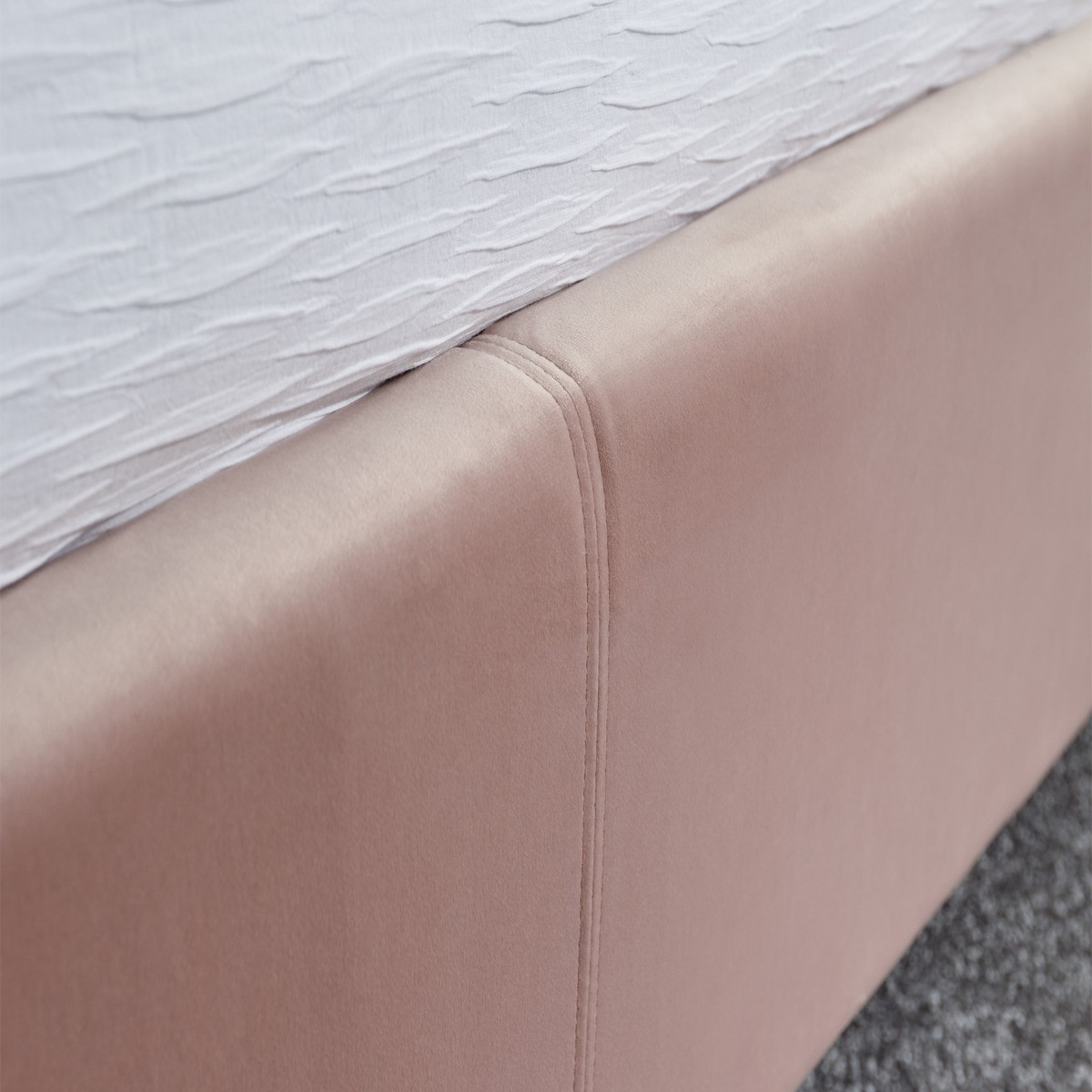 Pettine End Lift Ottoman Storage Bed - Blush Pink>