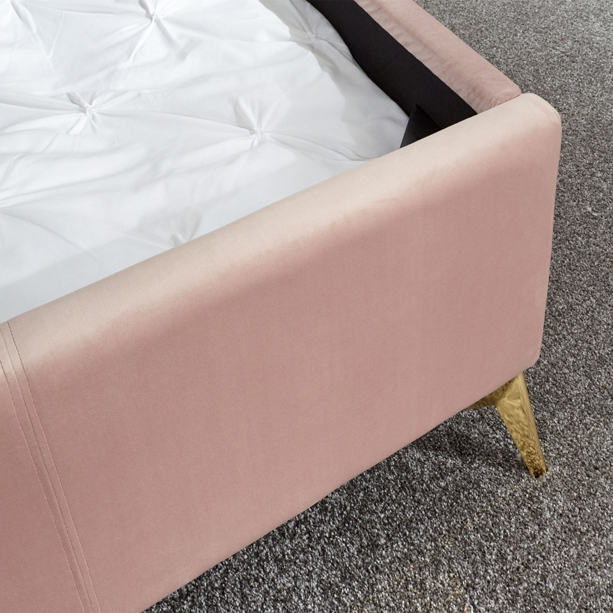 Pettine End Lift Ottoman Storage Bed - Blush Pink>