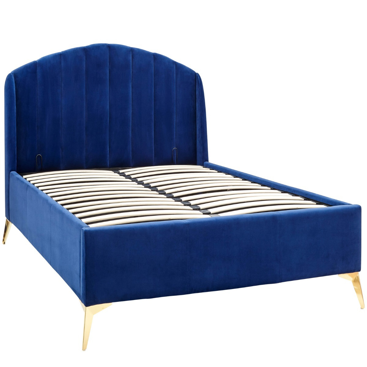 Pettine End Lift Ottoman Storage Bed - Royal Blue>