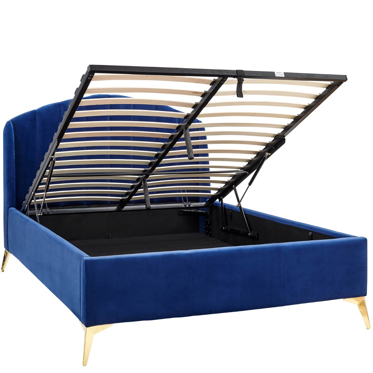 Pettine End Lift Ottoman Storage Bed, 5ft King - Royal Blue>