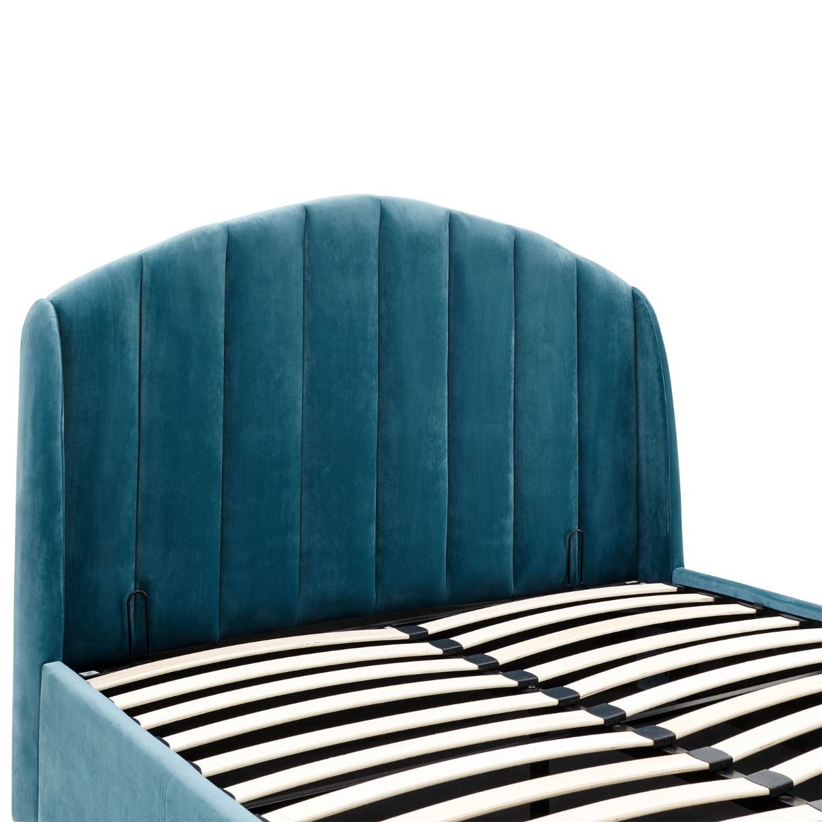 Pettine End Lift Ottoman Storage Bed - Teal>