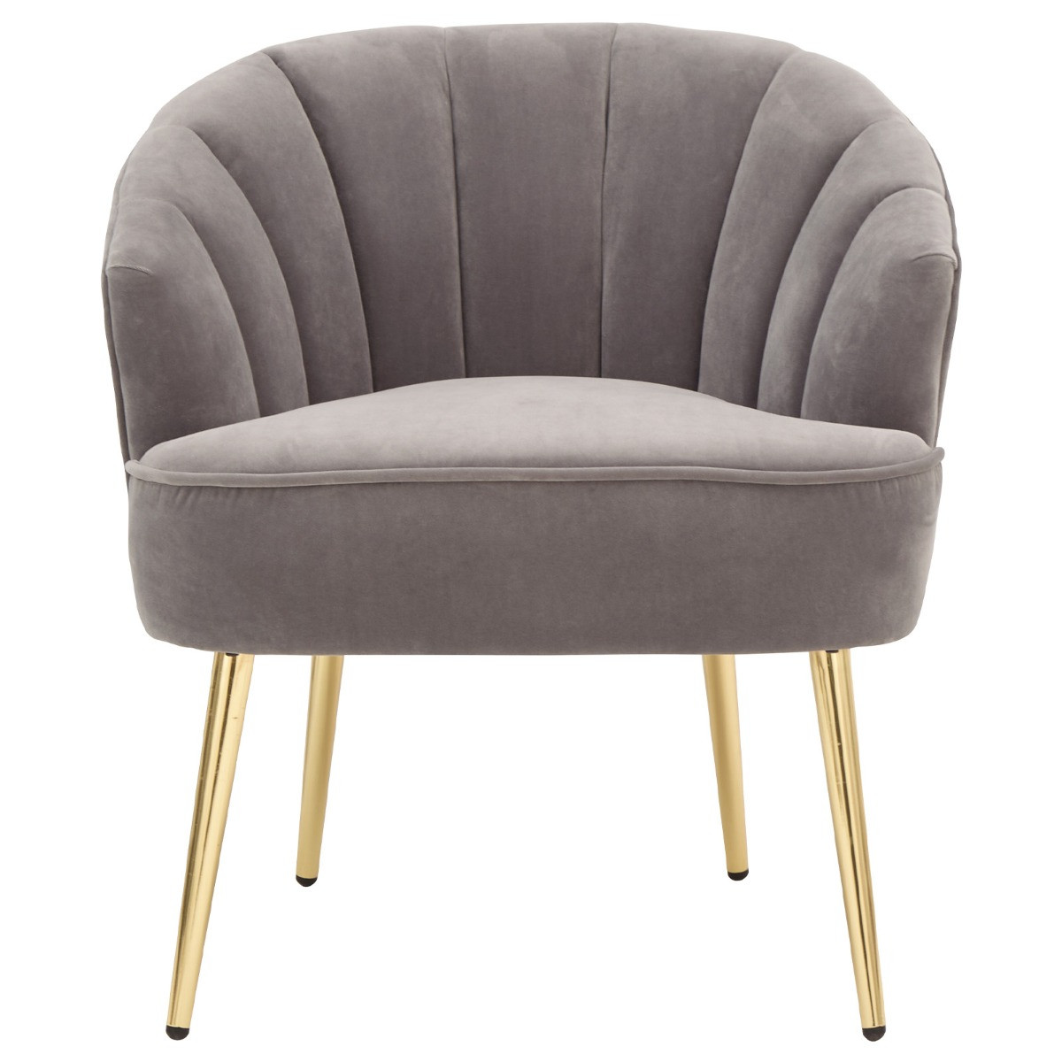 Pettine Upholstered Fabric Accent Chair - Grey>