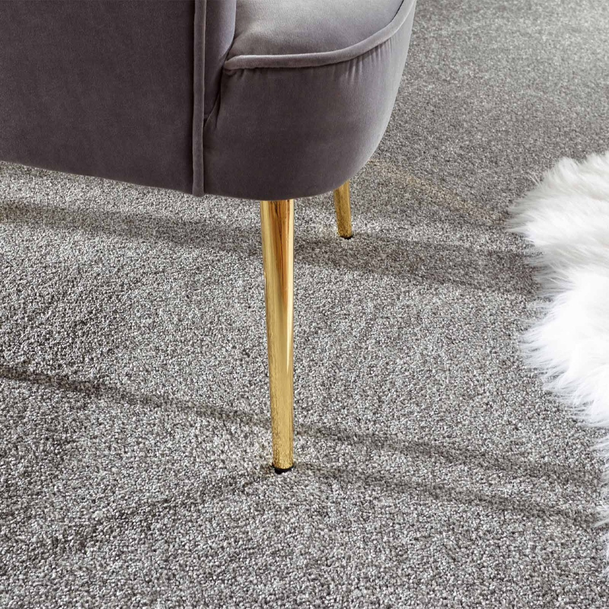 Pettine Upholstered Fabric Accent Chair - Grey>