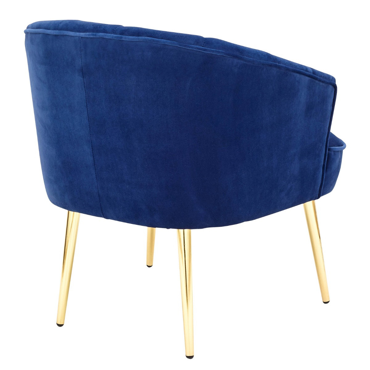 Pettine Upholstered Fabric Accent Chair - Royal Blue>