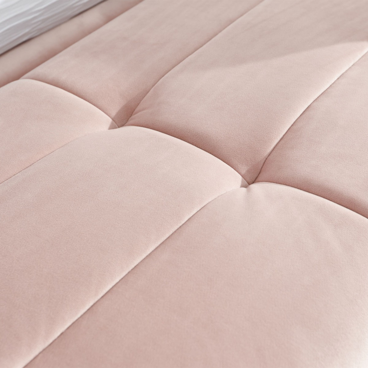 Pettine Fabric Ottoman Storage Bench - Blush Pink>