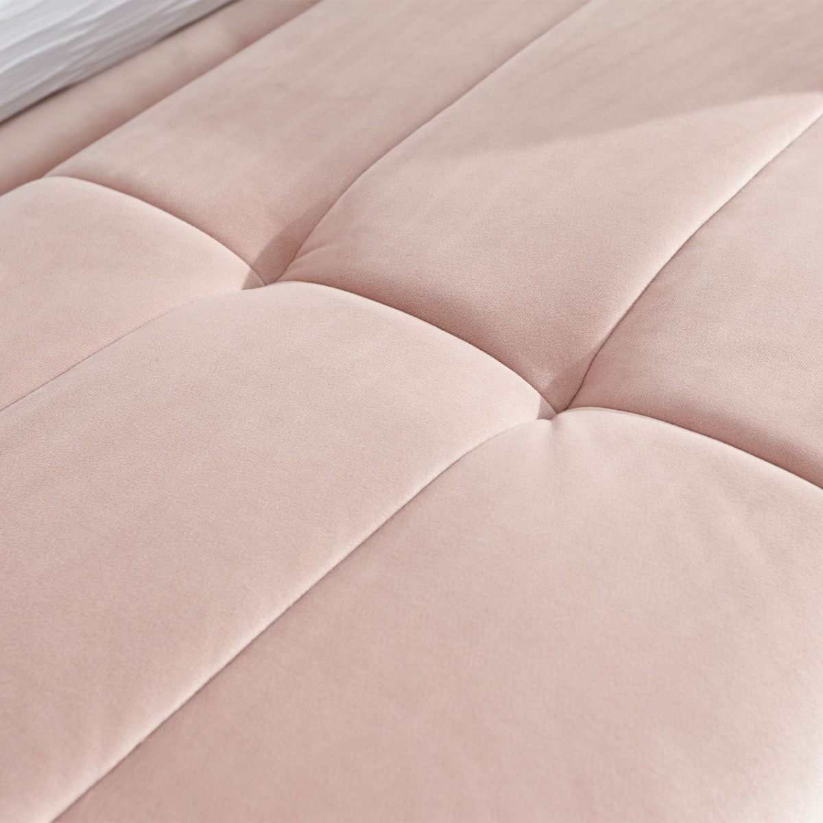Pettine Fabric Ottoman Storage Bench - Blush Pink>