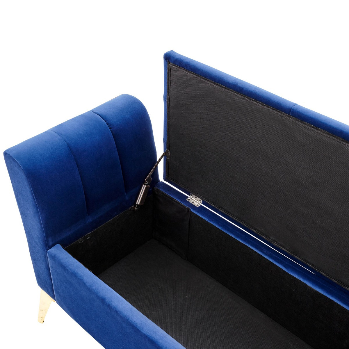 Pettine Fabric Ottoman Storage Bench - Royal Blue>
