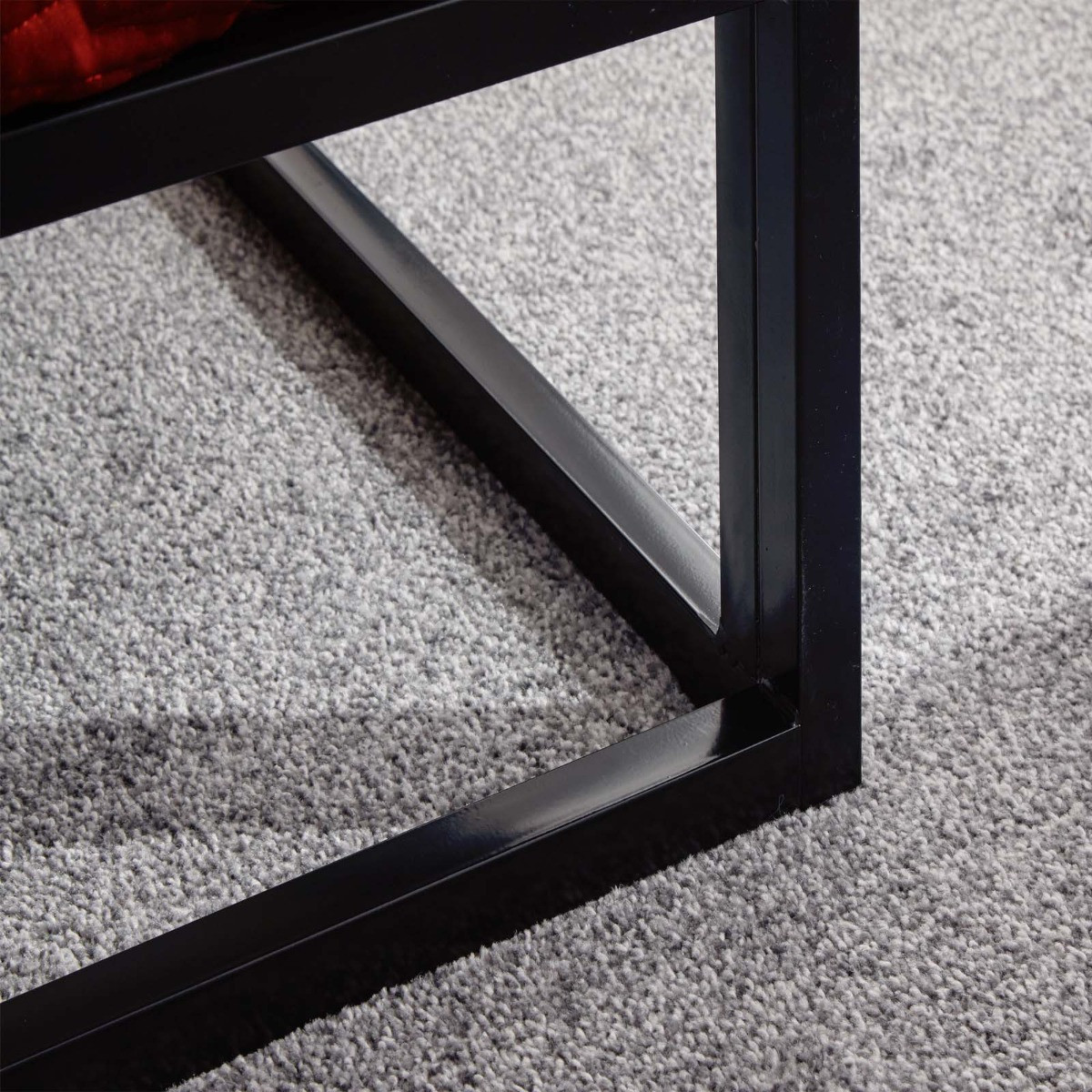 Metal Platform Bed Frame, 4ft Small Double - Black>