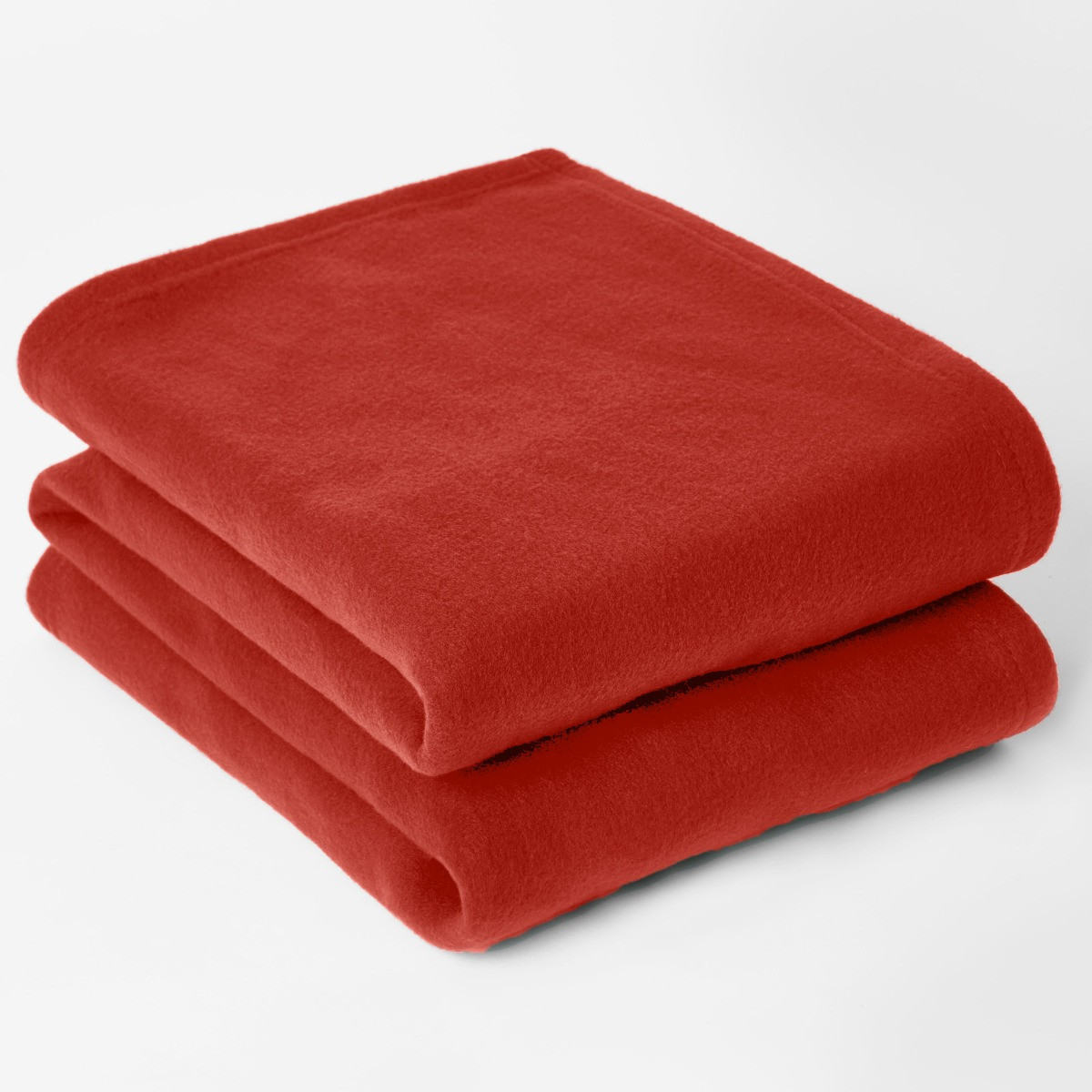 Dreamscene Plain Fleece Throw, Red - 200 x 240 cm>