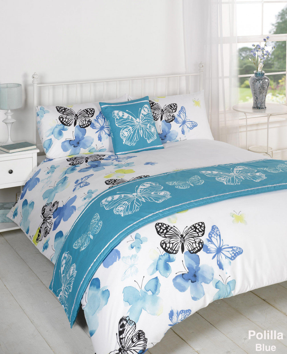 Polilla Bed In A Bag Double Duvet Cover Set - Blue>