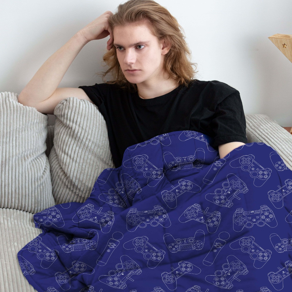 Playstation Weighted Blanket - Blue>