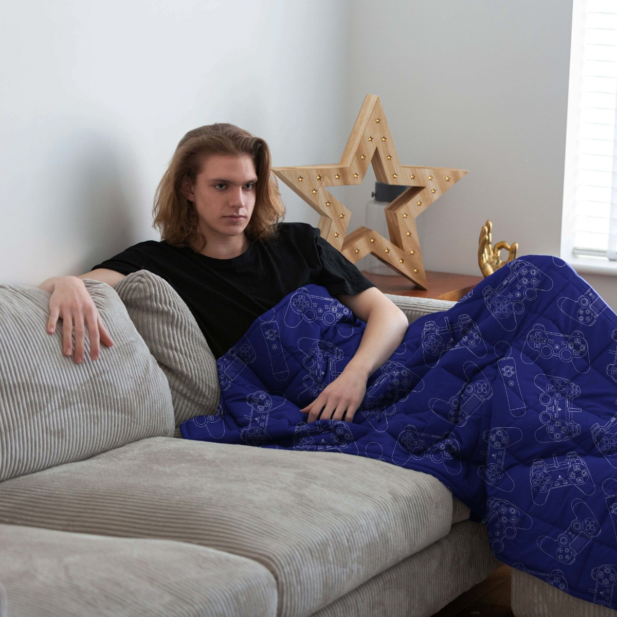 Playstation Weighted Blanket, Blue - 5kg>