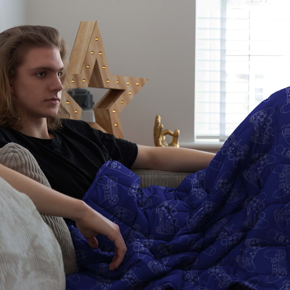 Playstation Weighted Blanket, Blue - 5kg>