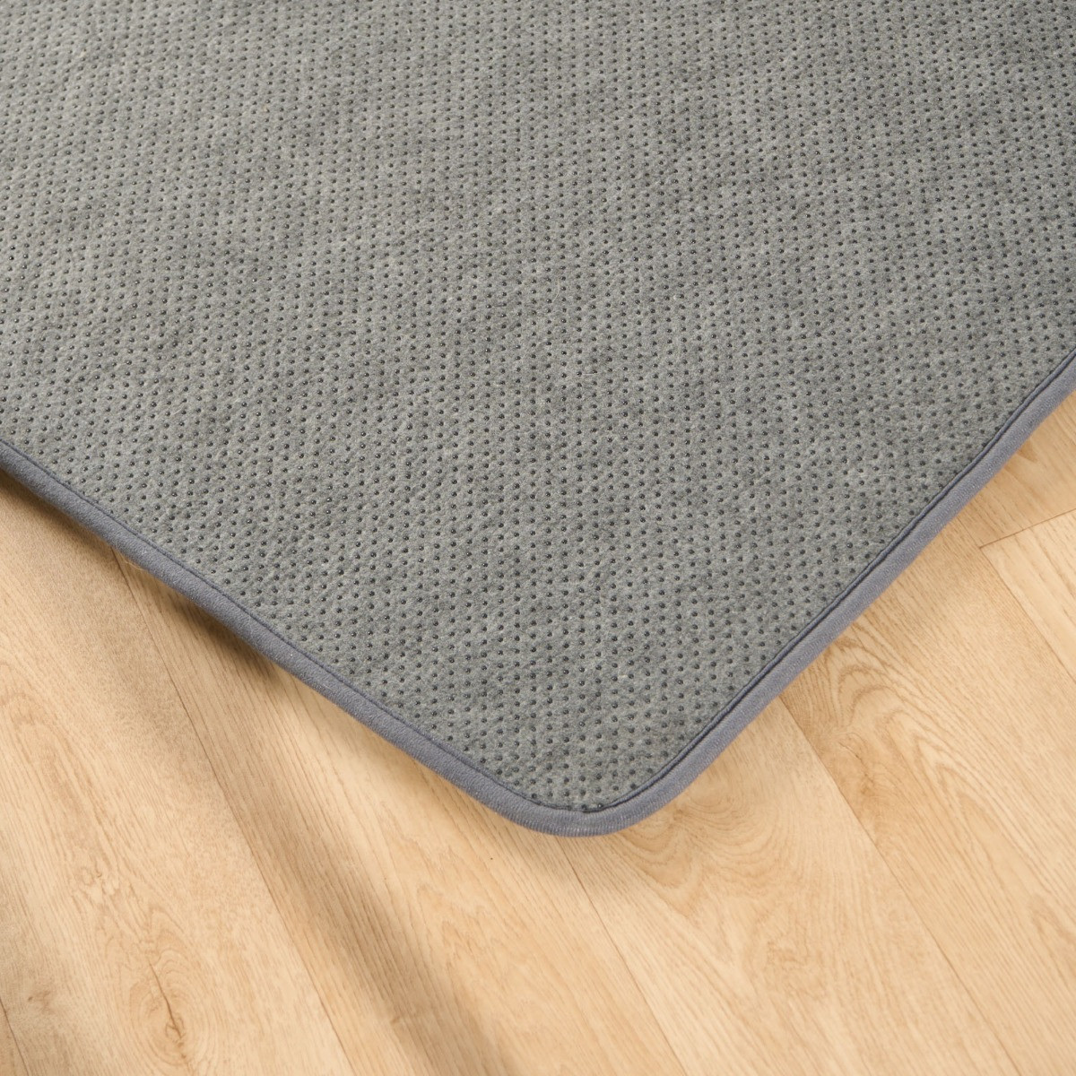 OHS Filled Microplush Rug, Charcoal - 80 x 150cm>