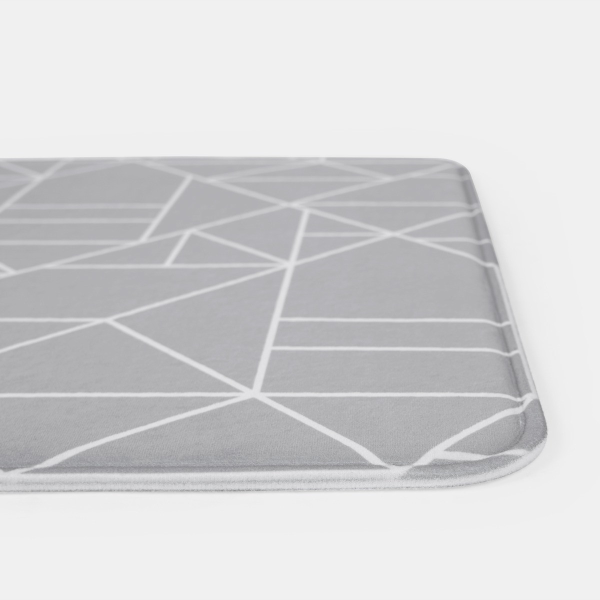 OHS Washable Mason Geo Printed Runner - Silver>