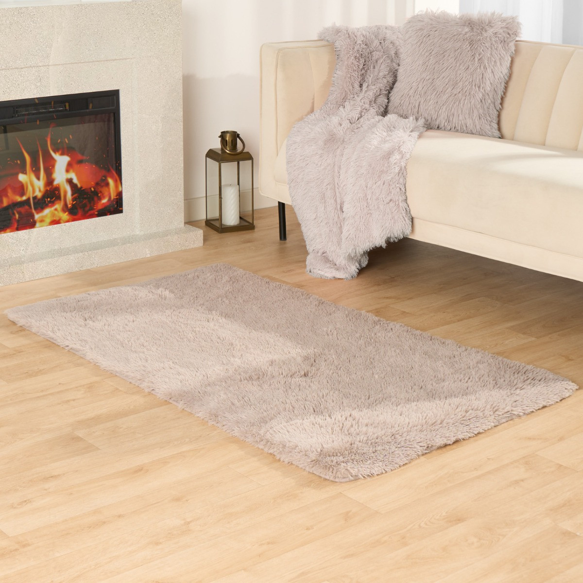 Fluffed Rug OHS Fluffy Rug, Natural - 120 x 170cm