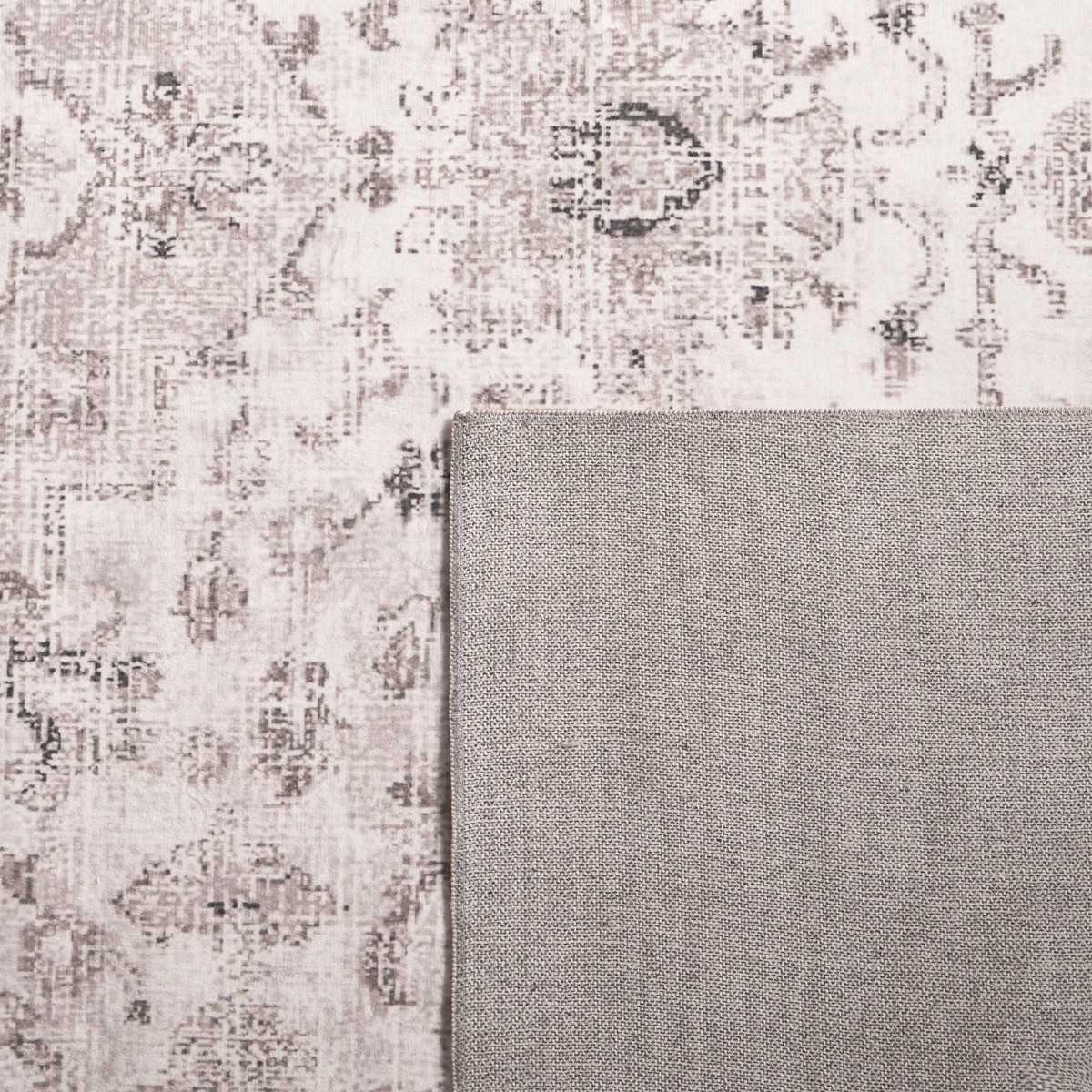 OHS Washable Vintage Printed Rug, Natural - 120 x 170 cm>