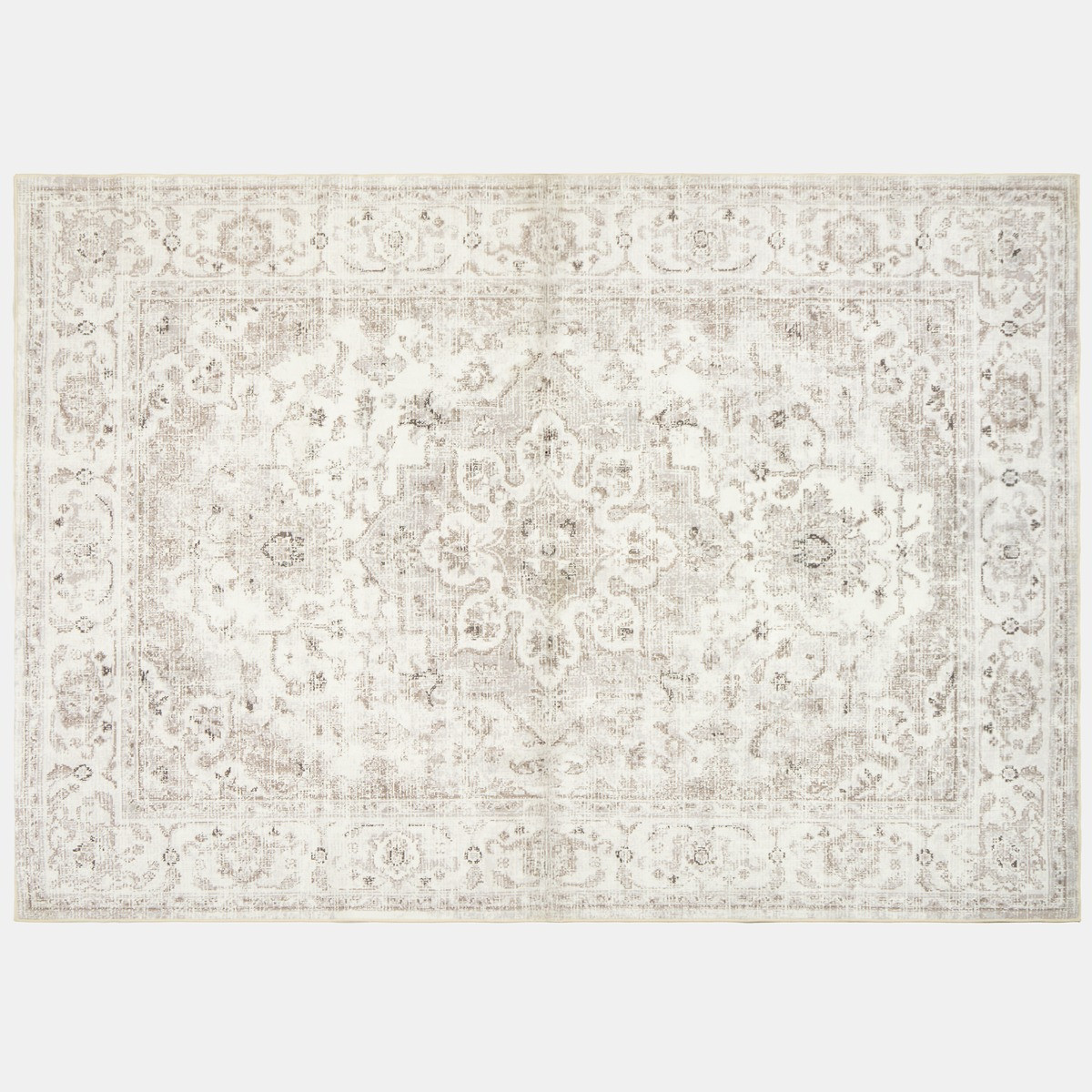 OHS Washable Vintage Printed Rug, Natural - 120 x 170 cm>