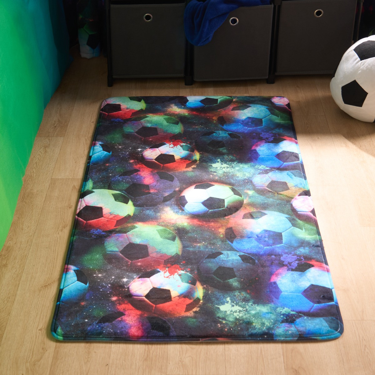 OHS Kids Supersoft Football Rug - Multi>