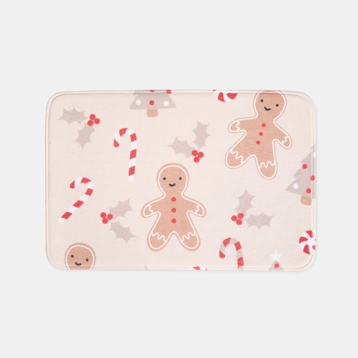 OHS Gingerbread Man Printed Mat - Natural >