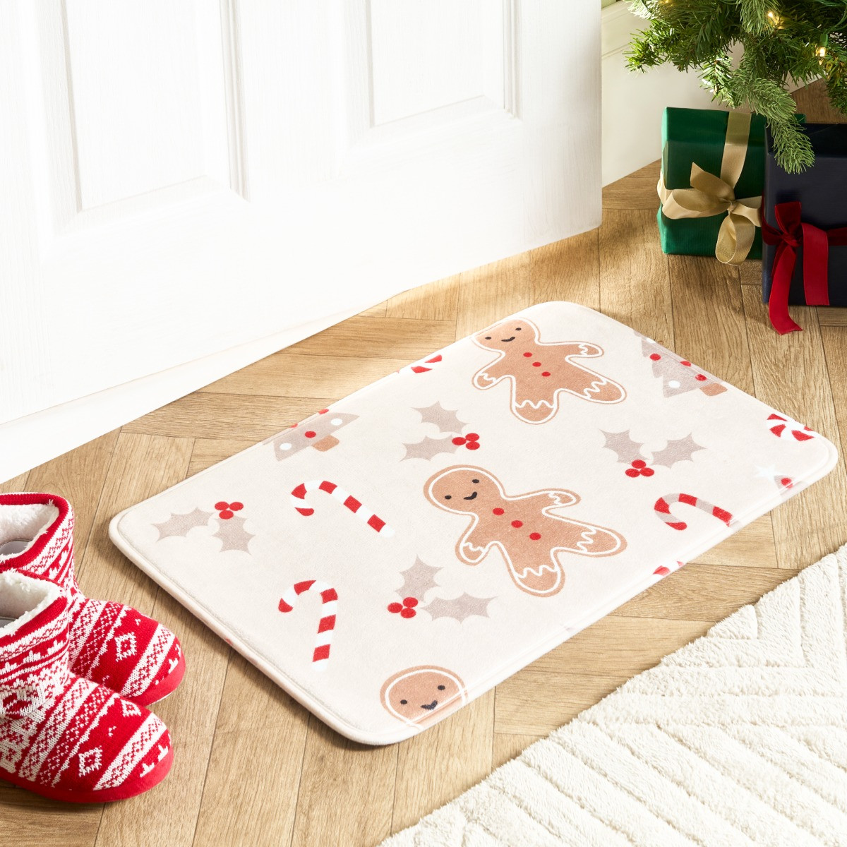 OHS Gingerbread Man Printed Mat - Natural >