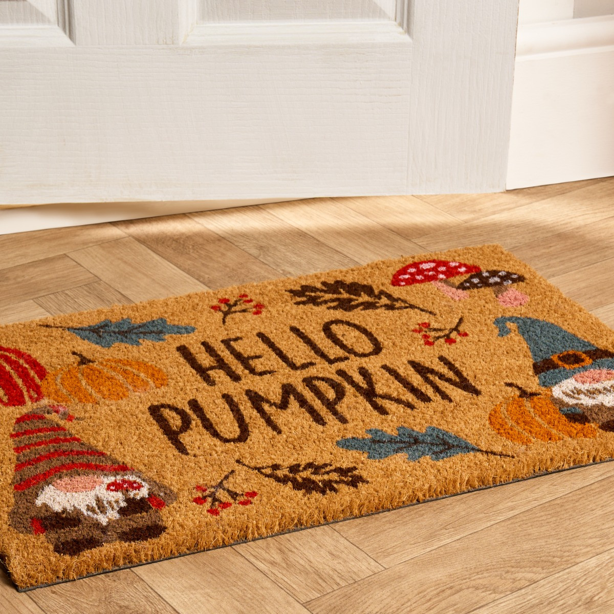 OHS Autumn Print Coir Mat - Brown >
