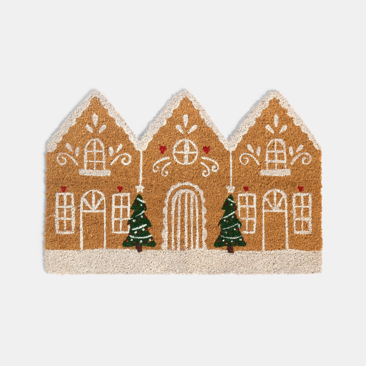 OHS Gingerbread House Coir Mat - Brown >