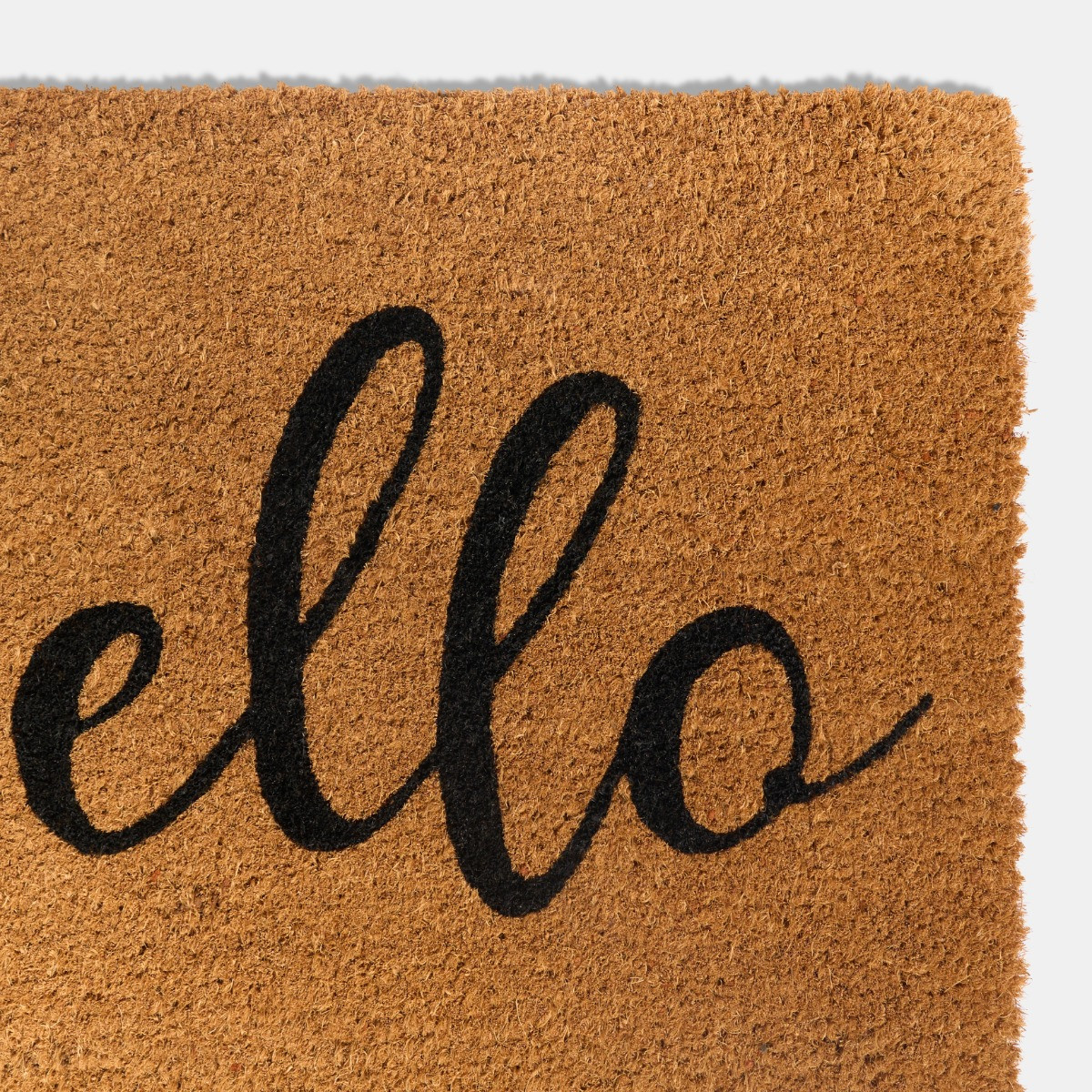 OHS Hello Print Coir Mat - Natural>