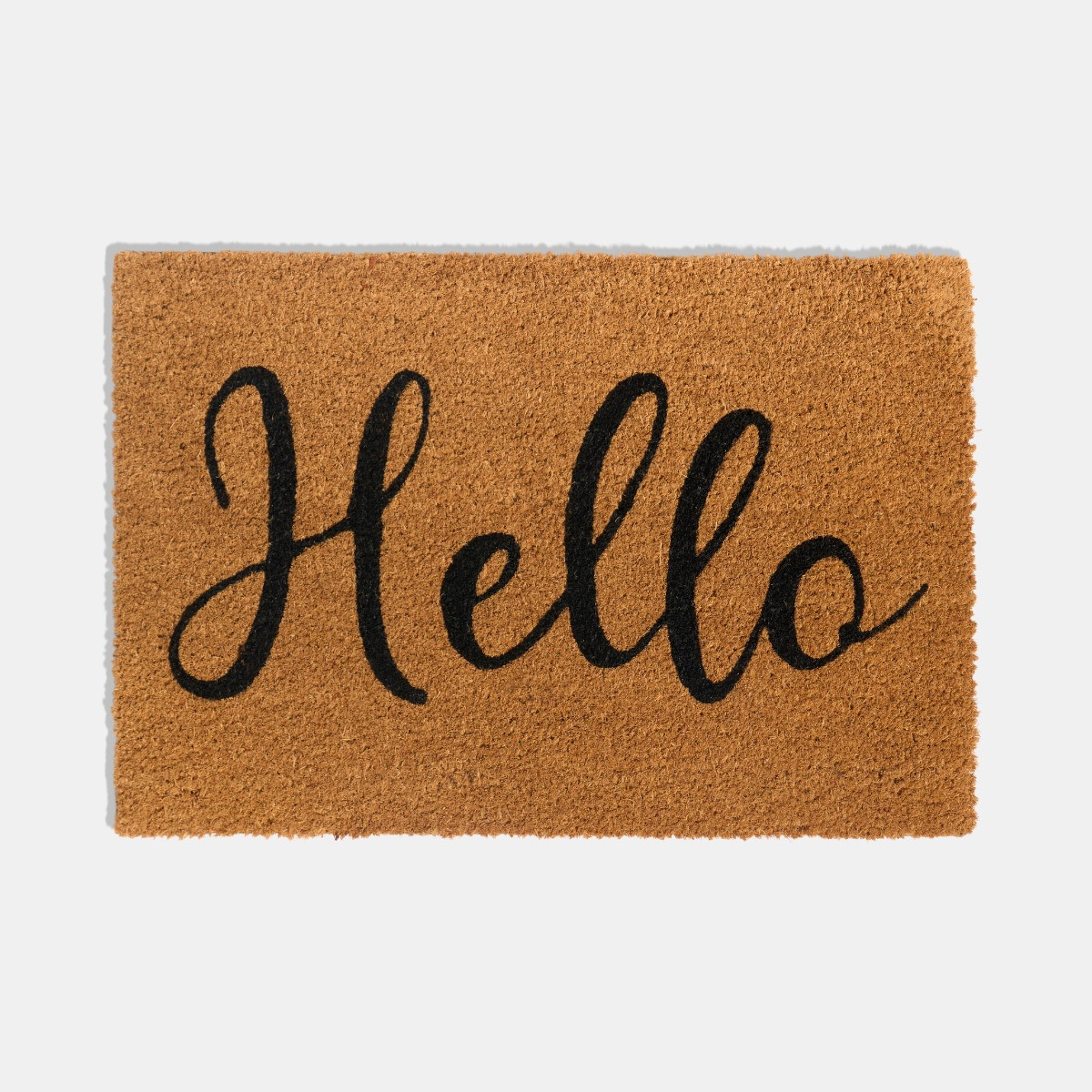 OHS Hello Print Coir Mat - Natural>