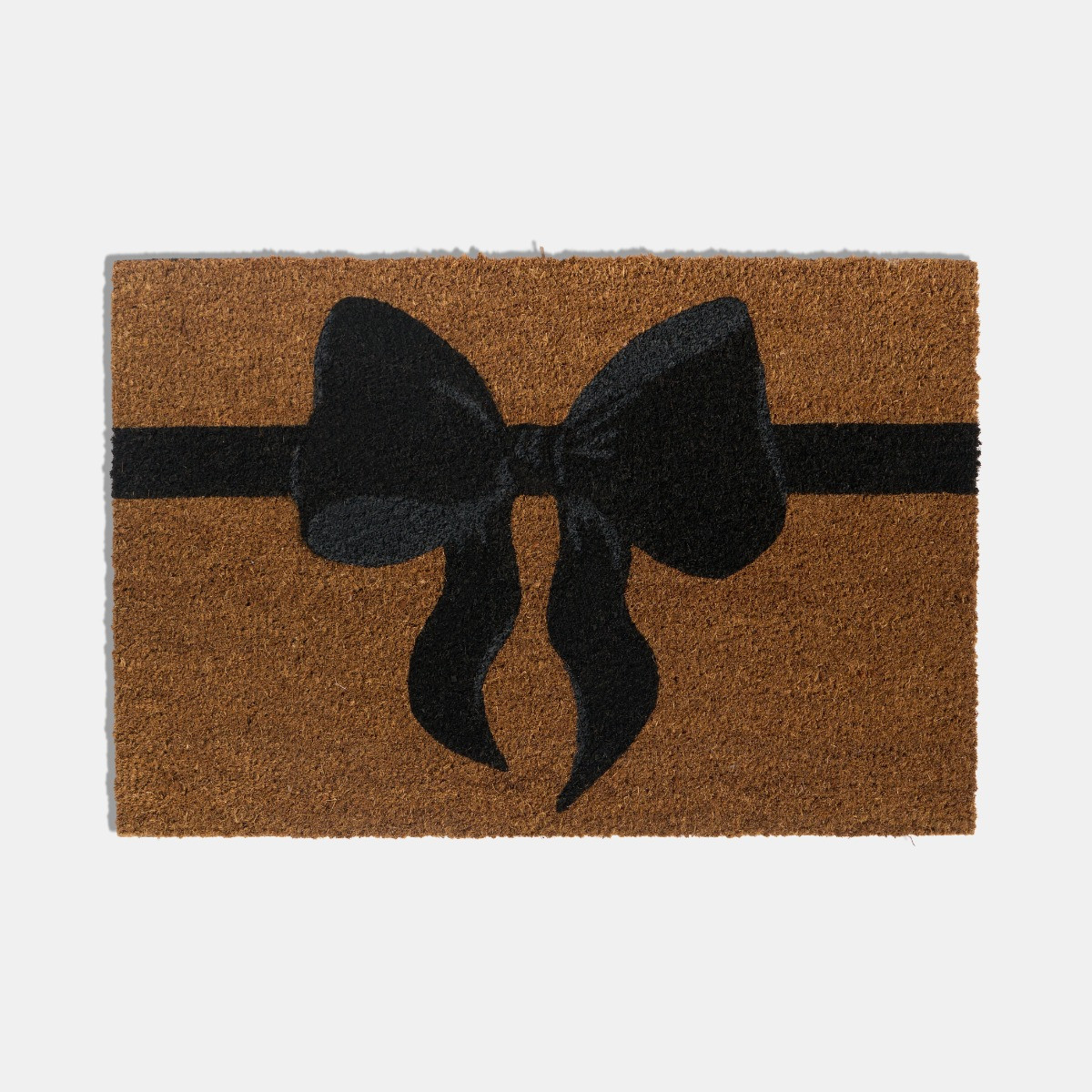OHS Bow Print Coir Mat - Natural/Black>
