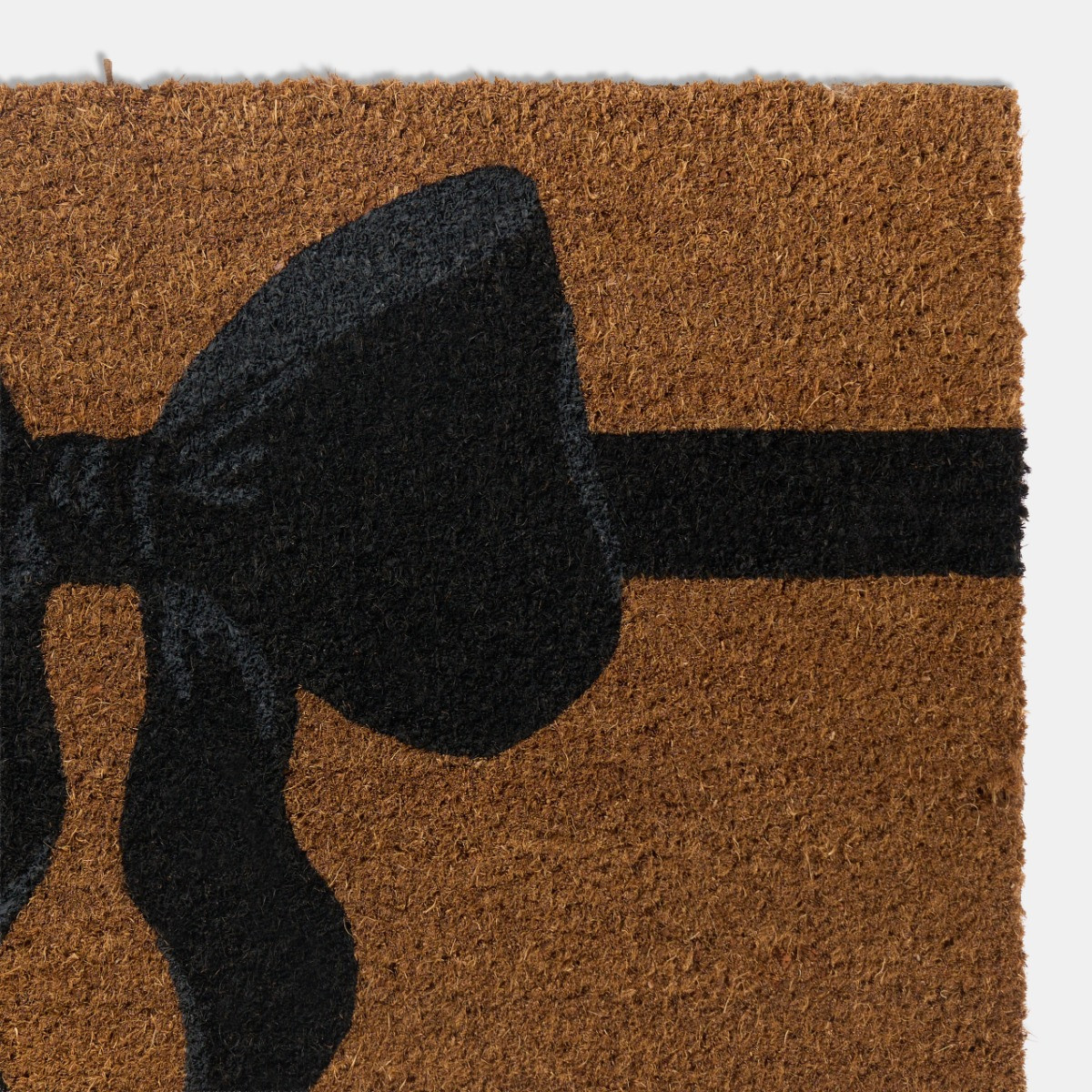OHS Bow Print Coir Mat - Natural/Black>
