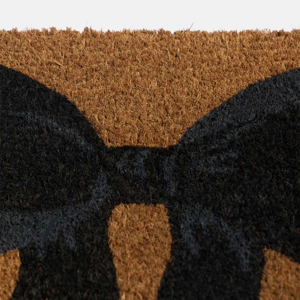 OHS Bow Print Coir Mat - Natural/Black>