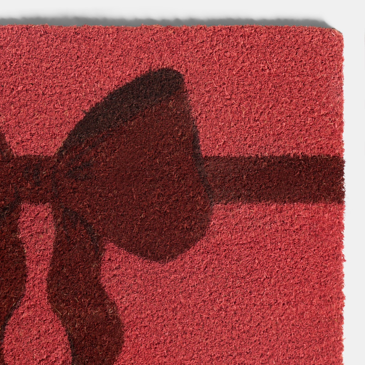 OHS Bow Print Coir Mat - Pink/Red >